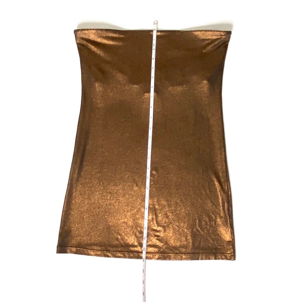 Free People Bronze Metallic Strapless Backless Top